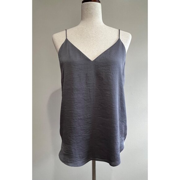 Express Camisole Tank Top Womens S Gray Spaghetti Strap Lined Flowy Y2K - Picture 1 of 7